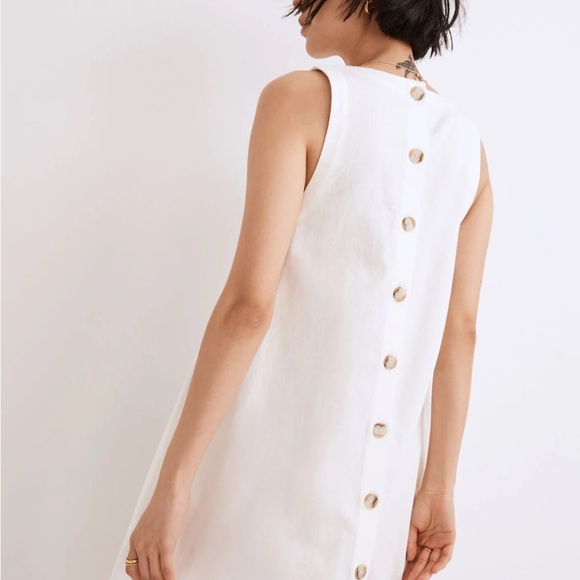 Madewell White A-Line Sleeveless Mini Dress - Picture 3 of 10